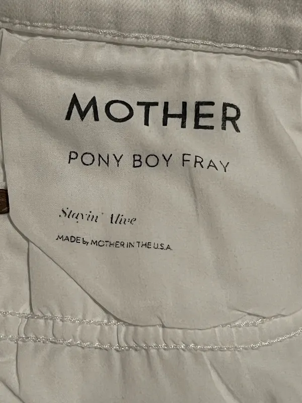 Mother Womens 27x32 pony boy fray jeans - Image 8