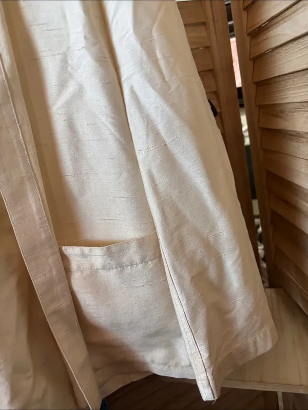 Christian Dior Vintage Light Cream Silk Open-Front Blazer 8 - Image 2