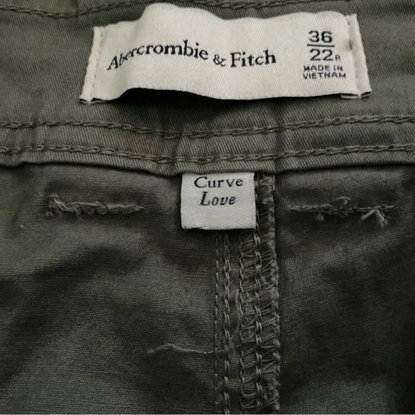 Abercrombie & fitch curve love relaxed fit cargo pants high rise sz 36/22 - Image 13