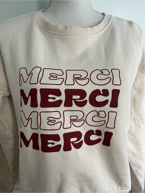 Pact • Merci Cream Crewneck Sweatshirt - Image 2