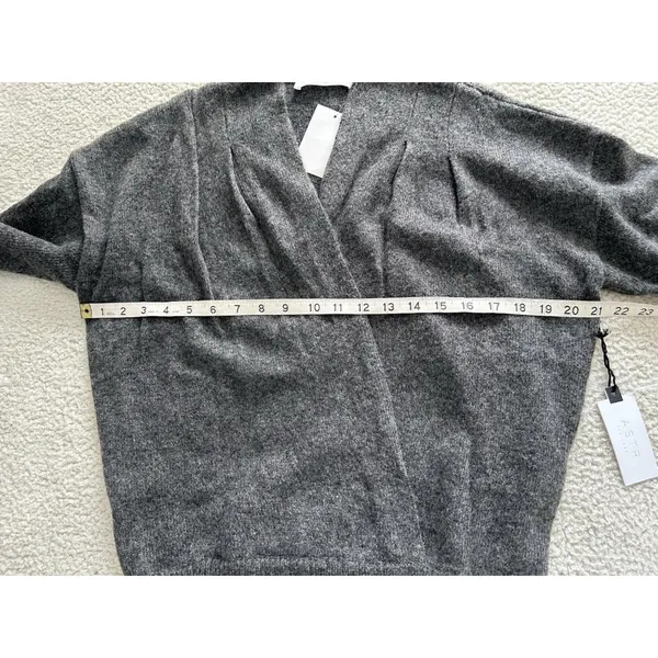 ASTR The Label Long Sleeve Faux Wrap Wool Blend Sweater Top Gray Size S - Image 10