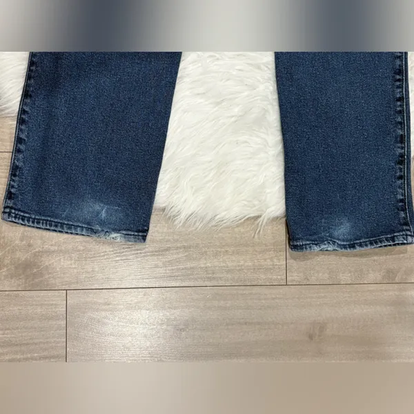 Hollister Dark Blue Ultra High-Rise Dad Jeans Size 00 Short - Image 6