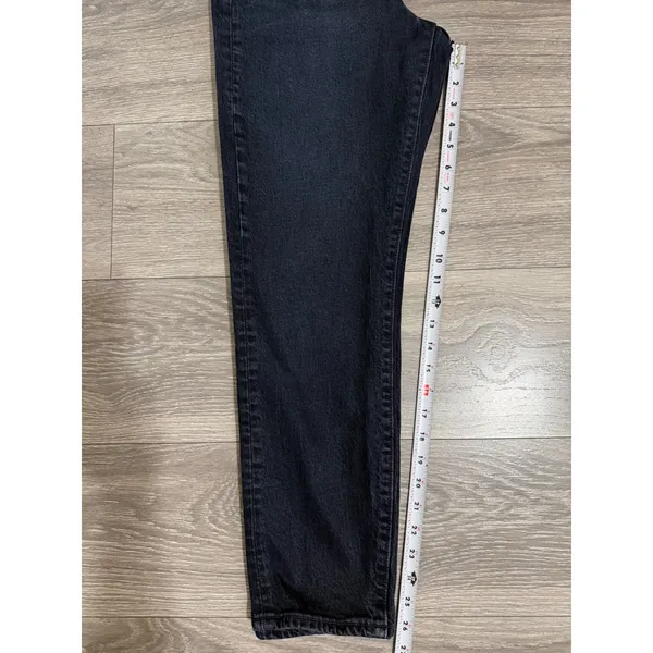 Levis Premium Wedgie Straight Jeans Womens 29 x 26‎ in Dark Wash Black High Rise - Image 8
