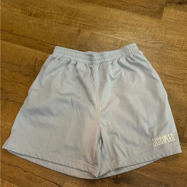 Elevated Faith Light Blue Women's Mesh Shorts - Image 4