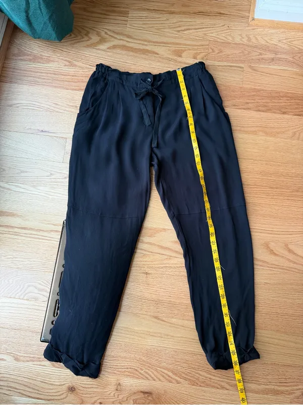 Wilfred Black Sheer Lightweight Drawstring Pants Size Medium - Image 8