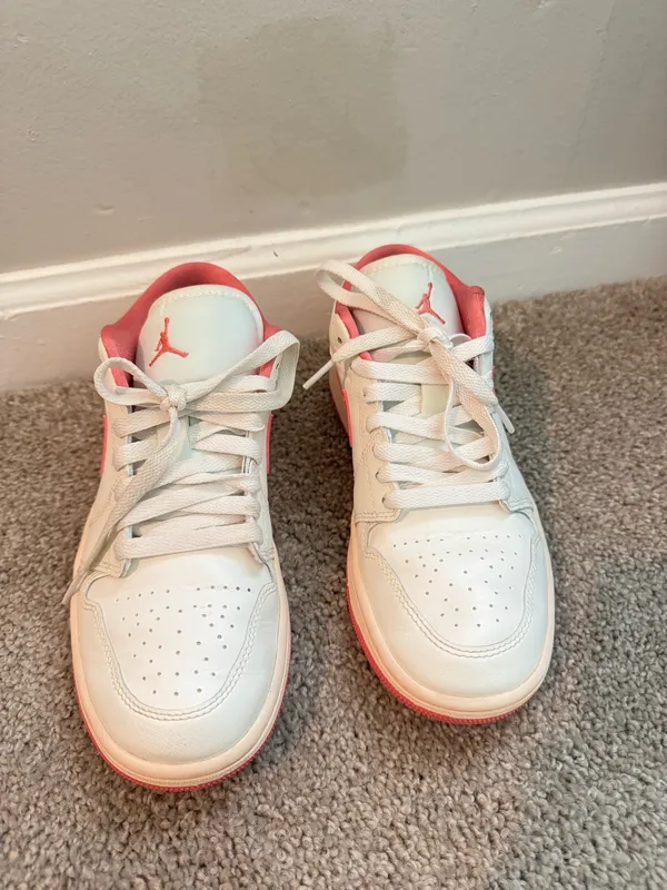 Jordan 1 Low "Sail/Guava Ice/Pink Salt" sneakers Size 7.5 - Image 2