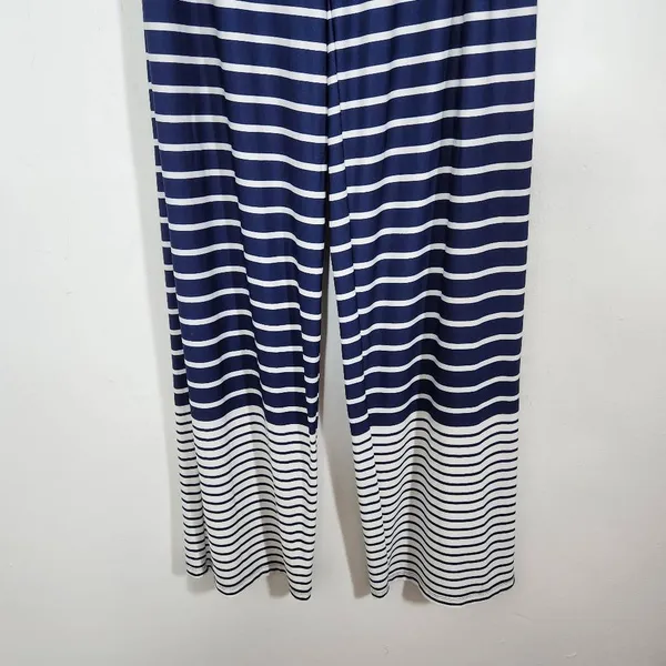 Sunny Leigh Navy and White Pull-on Pants NWT Size Small Nautical Stripe Pants - Image 4