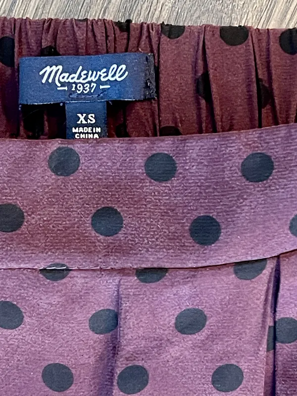 Madewell Pleated Mini Skirt Burgundy - Image 6