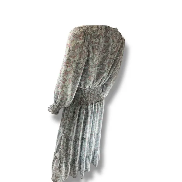 Entro Boho Prairie Tiered Smocked Cuff & Waist Maxi Dress Size‎ Medium - Image 6