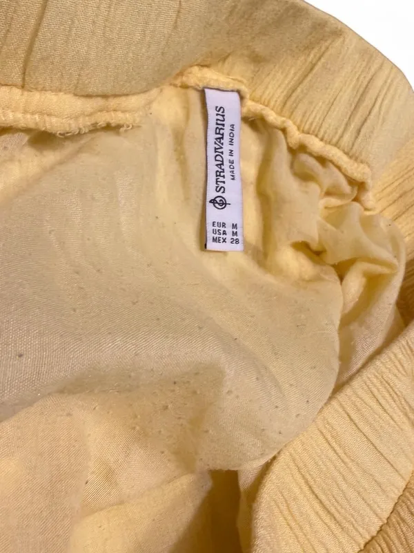 Stradivarius Yellow Tiered Maxi Skirt - Image 3