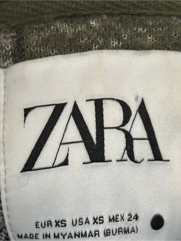 Zara Green Plaid Sherpa Fleece Quilted Pocket Pullover Hoodie (XS) - Image 5