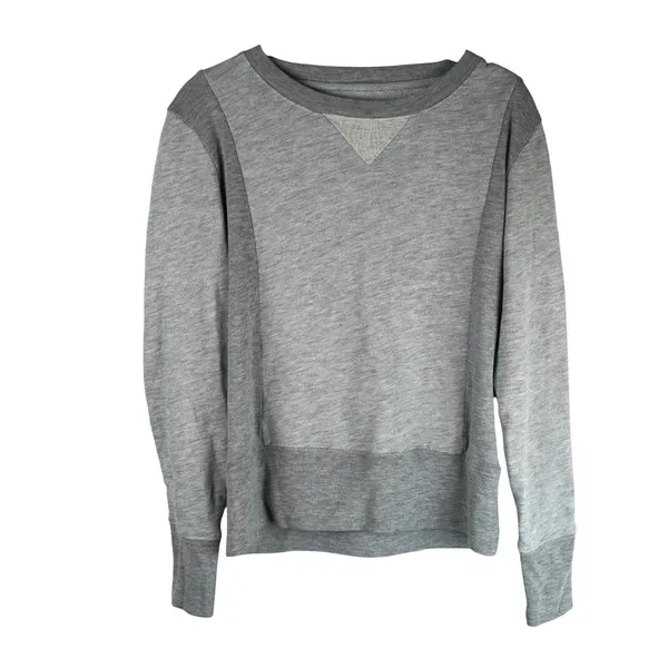 Madewell Hometeam Crewneck Sweater Size S Gray Colorblock Pullover‎ Knit Cotton - Image 4