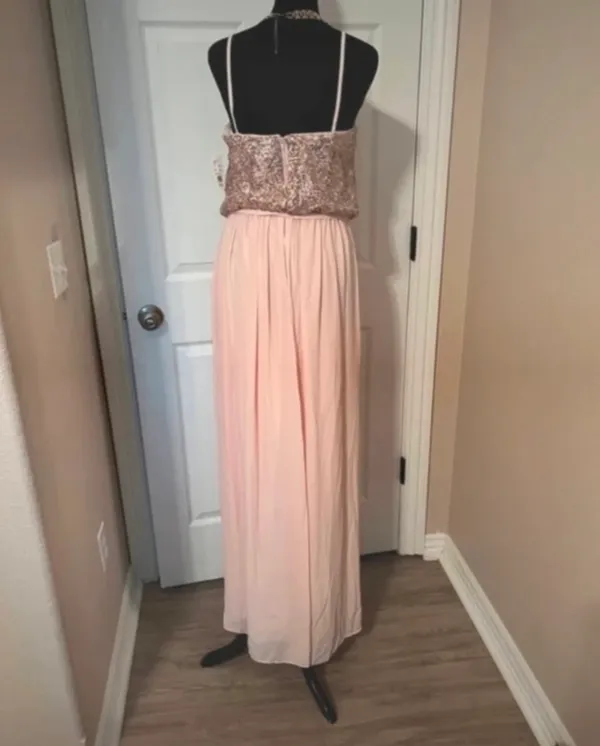 David's Bridal Fancy formal pink evening bridesmaid dress - Image 3