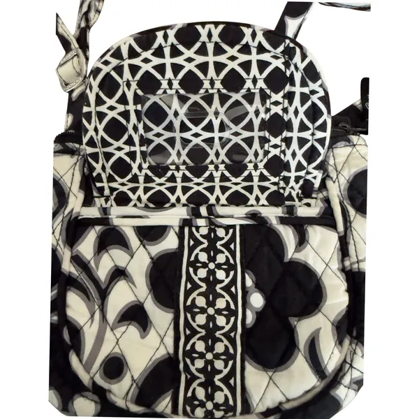 Vera Bradley Night and Day Quilted Crossbody Bag‎ Black White Small Messenger - Image 8