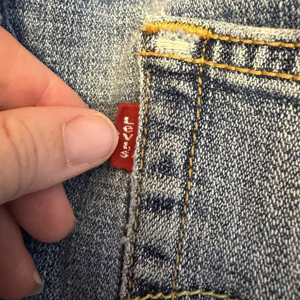 Levis 505 Womens Size 14M Jeans Straight Leg Stretch Blue Denim Everyday Casual - Image 13