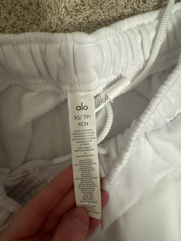 White Alo Sweatpants - Image 2