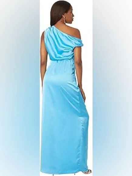 NWT Show Me Your Mumu Jodie Dress Satin Evening Gown Blue Small - Image 3