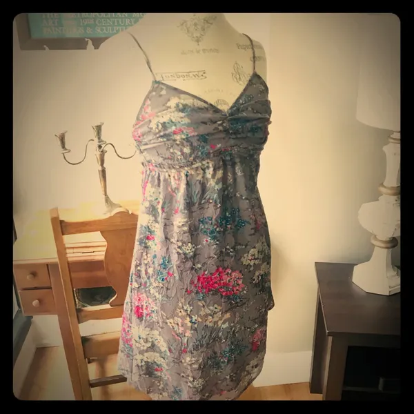American Eagle Spaghetti Strap Floral Dress Sz 2 - Image 2