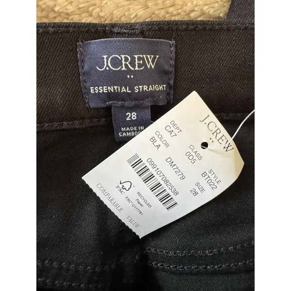 NWD J. Crew Essential Straight Black Jeans Women’s Size 28 All Day Stretch - Image 8