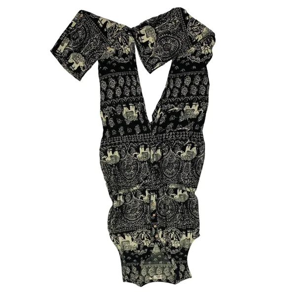 Anthropologie Lilka P Jumpsuit XS Sleeveless Boho Festival Wide Leg Artsy - Image 6