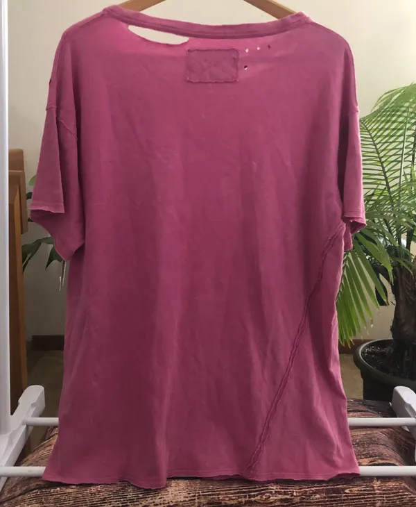 We The Free New Fuchsia Dani Tee Size Medium Distressed Oversized Tunic - Image 10