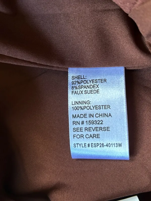 NWT EVEREVE Claudia Faux Suede Mini Skirt Brown Size 24 Retail $88.00 - Image 7