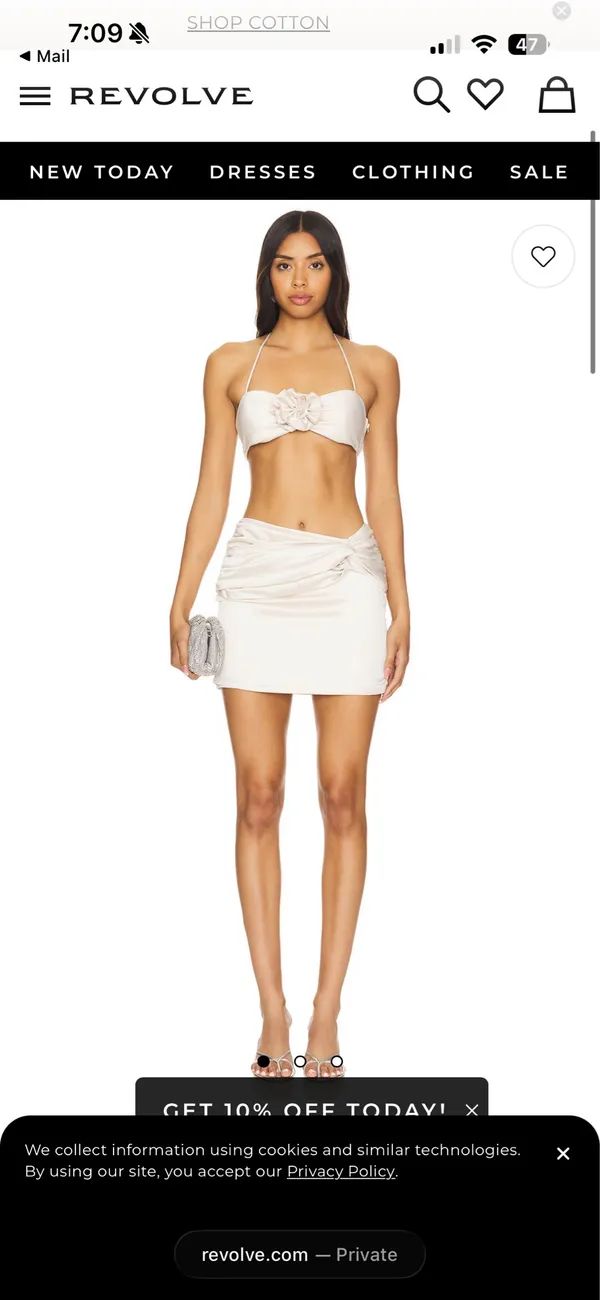 Revolve champagne two piece skirt set  - Image 2