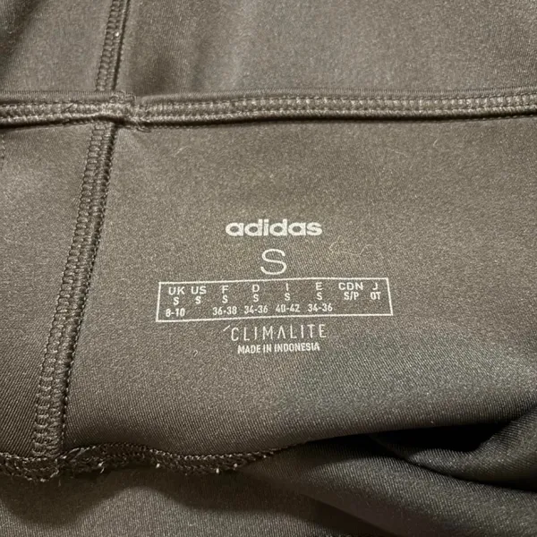 ADIDAS Climalite 3-Stripe Leggings — Black/White | S - Image 3