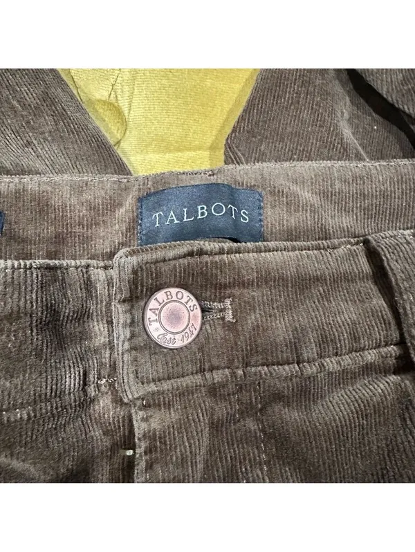 Talbots Olive Green Straight‑Leg Corduroy Jeans – Size 12 - Image 7