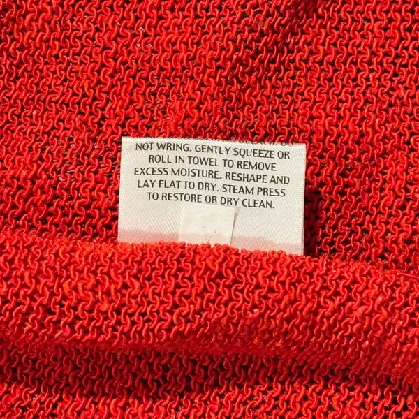 Eileen Fisher Cardigan Linen Blend Open Knit 3/4 Sleeve Breathable Travel Red 3X - Image 7