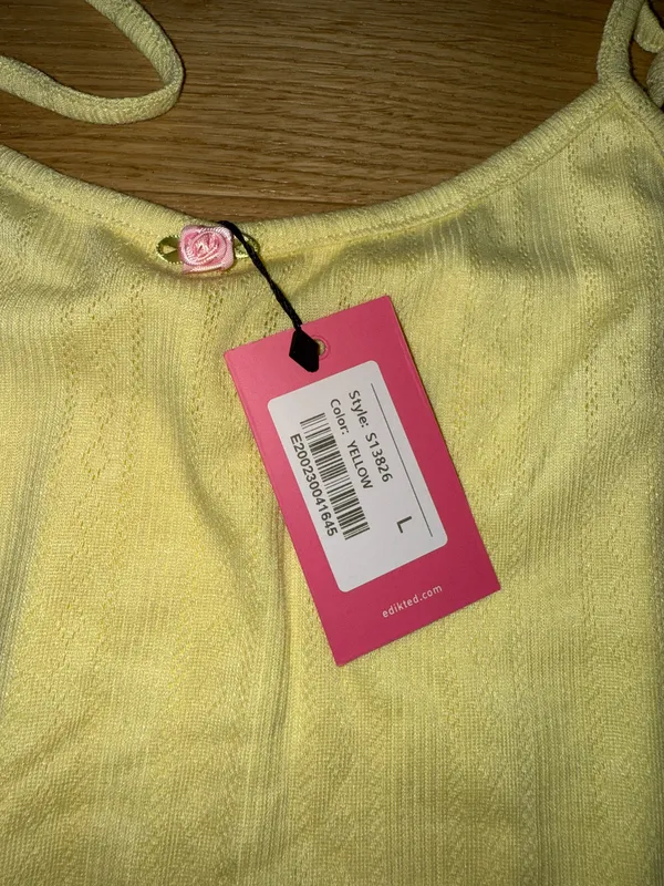 edikted yellow ruffle mini dress  - Image 4