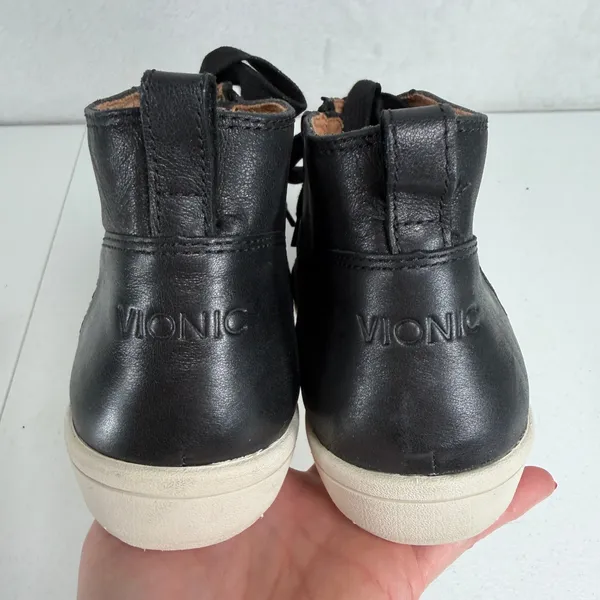 Vionic 9.5 Shawna High Top Sneaker Black Leather Weather Resistant Boot TVW5438 - Image 11