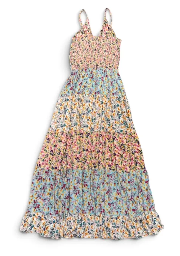 Angie Floral Peekaboo Tiered Maxi Dress - Image 4