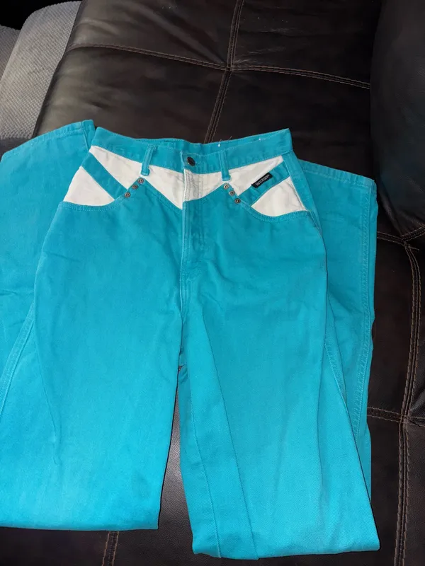 Blue Rocky Mountain Jeans Vintage Bareback Western - Image 2