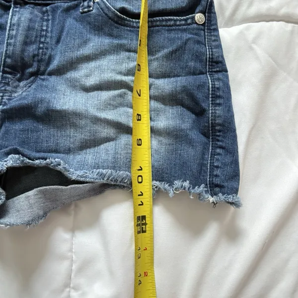 Vintage 90s Y2K Denim Micro Mini‎ Shorts Size 10 Preppy Girlie Baddie Grunge - Image 4