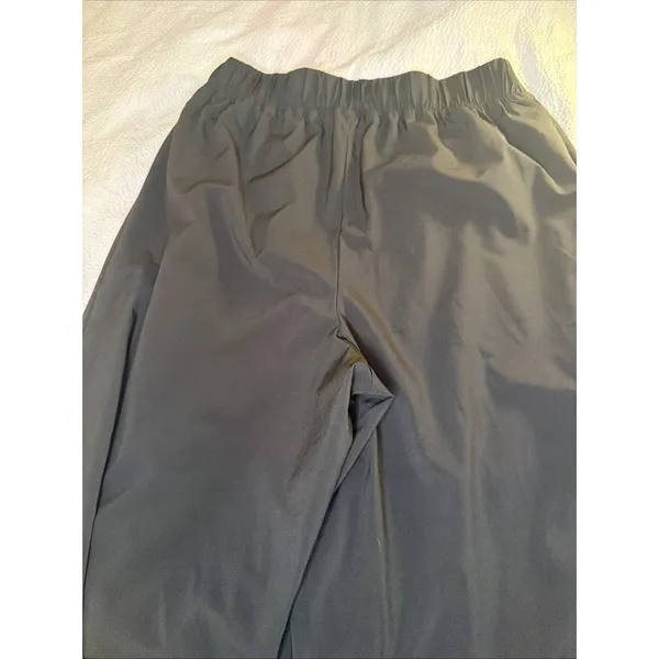 Te Verde Black Wide Leg Pleated Lightweight Pants Athleisure Sz 8 - Image 6