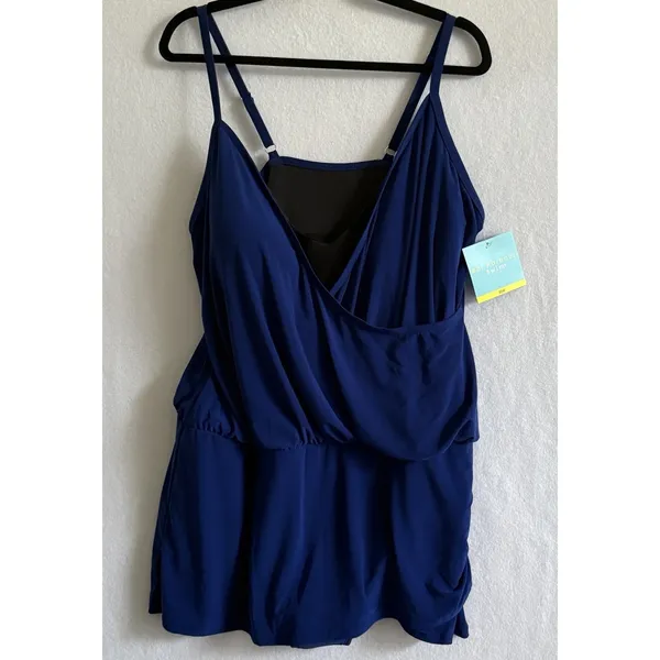 Bal Harbor Bathing Suit Sz 20W‎ Skirted One Piece Beach Pool Suit - Image 6