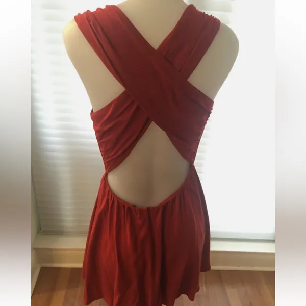 For Love & Lemons Little Lover Studded Plunge V Neck Mini Dress Red Small $250 - Image 8