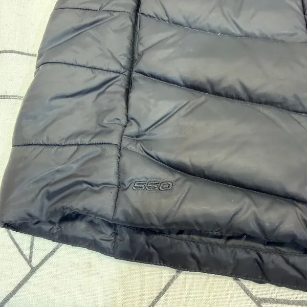 The North Face 550 Down Puffer Vest Small Black Quilted Full Zip Insulated - Image 2