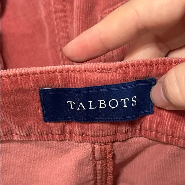 Talbots Terracotta High-Waist Straight-Leg Curvy Petite Corduroy Jeans size 10p - Image 8