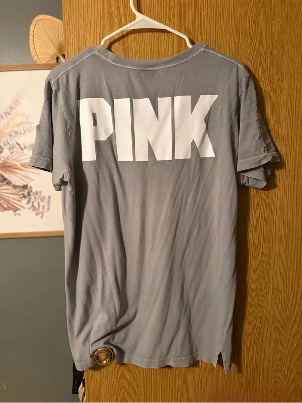 PINK Victoria's Secret Short Sleeve Pocket Tee Small - Image 2