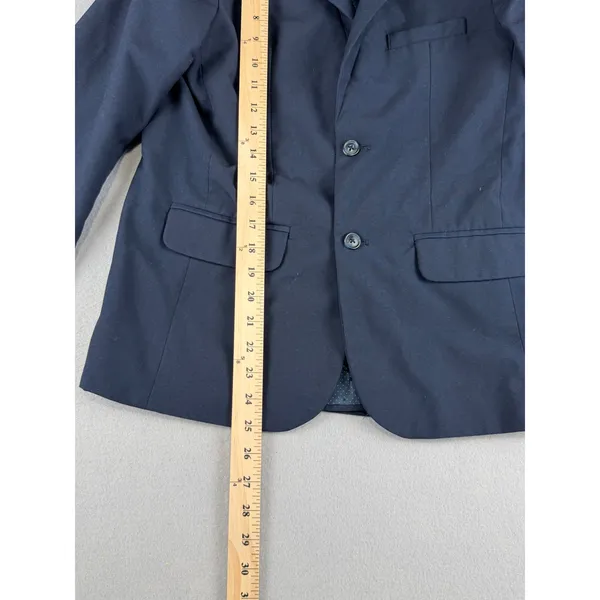 Cat & Jack Navy Blue Two Button Blazer Jacket Polka Dot Lining Size 14 - Image 2
