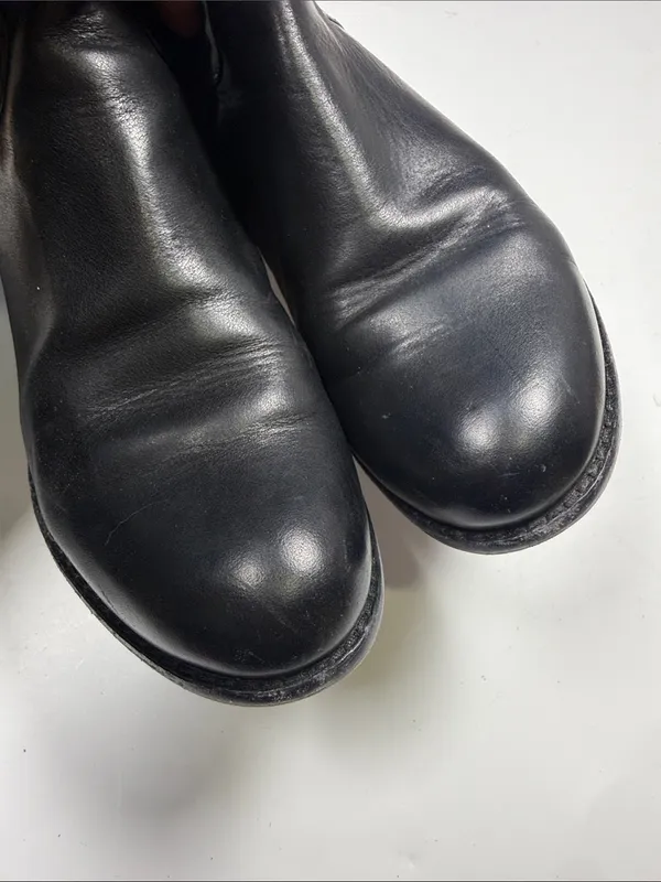 Chocolat Blu Women’s Black Leather Tall Side Zip Riding Boots S-569 Sz 7.5 - Image 4