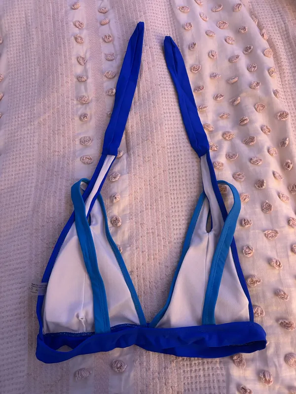 Shein Bikini Top Blue Triangle - Image 2