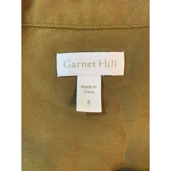 Garnet Hill Popover Lagenlook Blouse Womens 8 Brown‎ Lyocell Flowy Office Church - Image 4