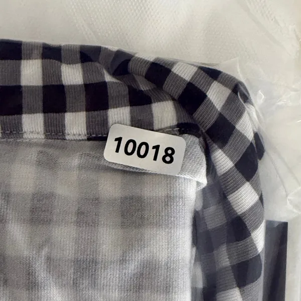 Reformation Gingham Sleeveless Button Down Top Black White Check Large - Image 8