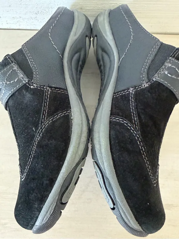 Earth Spirit Gelron Cushion Women Size 7.5 Extra Wide Black Suede Clogs Mule NEW - Image 7