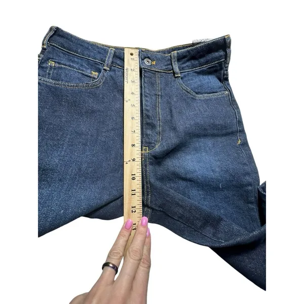 NWT PILCRO Anthropologie 28 Split Hem Straight Leg Jeans Stretch High Rise R11-7 - Image 8