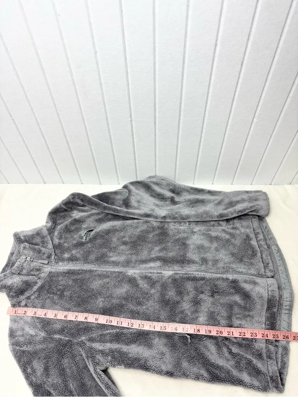 The North Face Women's Gray Plush Full-Zip Teddy Osito fleece Jacket‎ Size M - Image 13