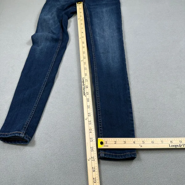 Old Navy Jeans Womens 00 Mid Rise Super Skinny Dark Wash Denim Pants Stretch - Image 5